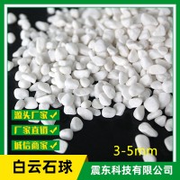 廠家現貨 1-80毫米白色鵝卵石頭子白云石球雨花石雪花白碎石